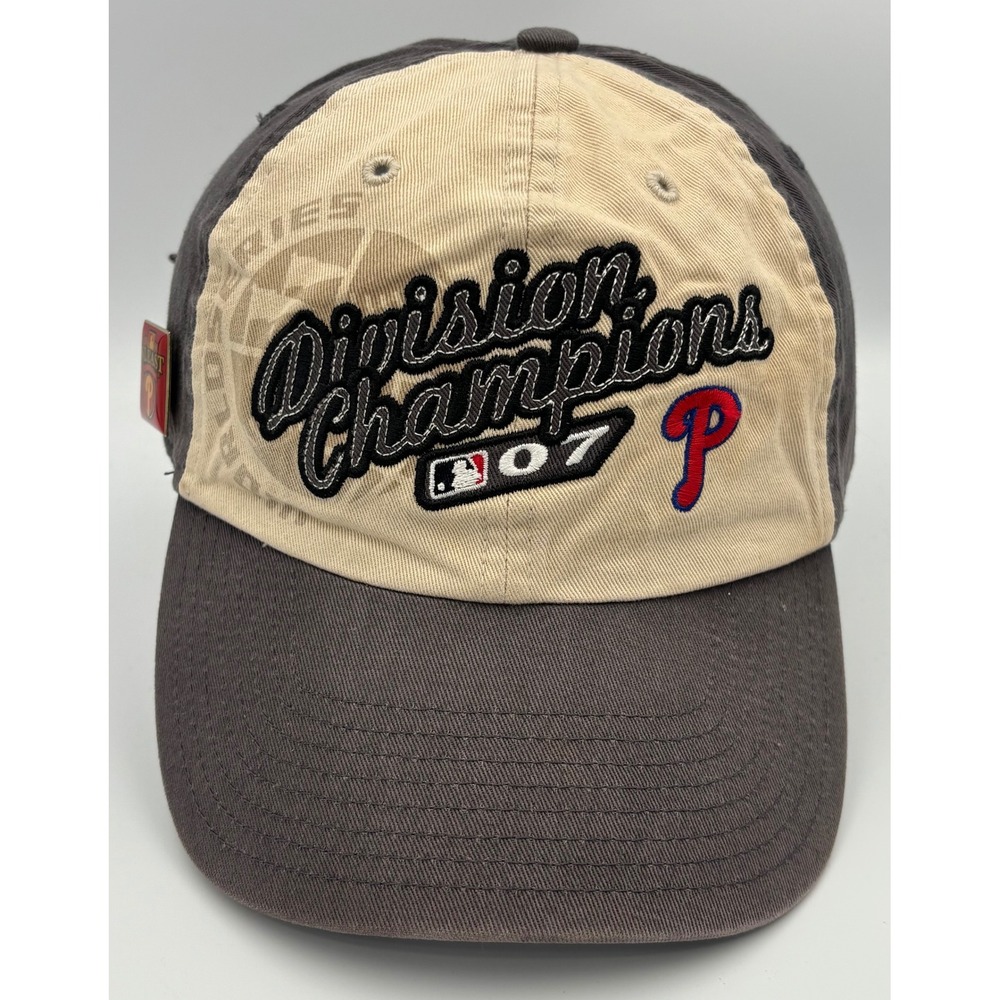 VTG Philadelphia Phillies 2007 Division Champions Hat Twins Enterprise Charcoal